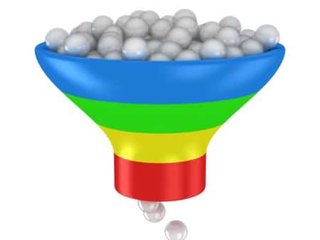 20593881 - sales funnel isolated on the white background