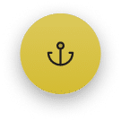A yellow circle with a simple black anchor icon in the center.