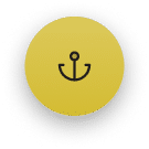 A yellow circle with a simple black anchor icon in the center.
